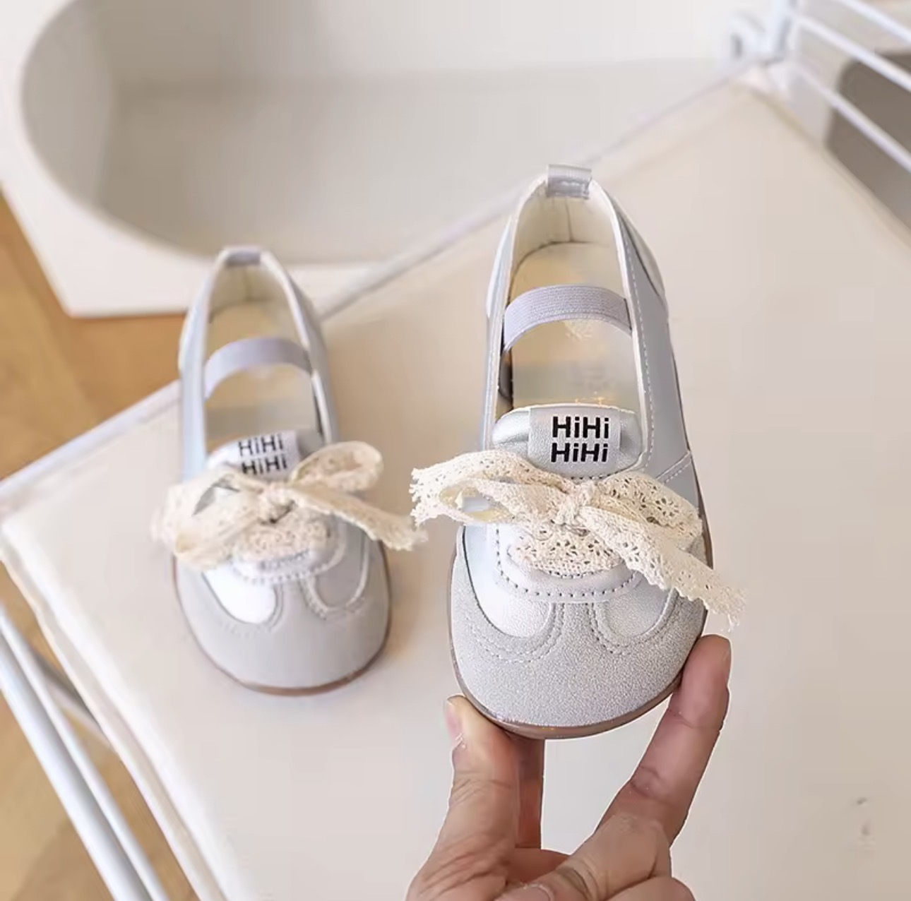 کفش‌های مجلسی دخترانه لولیتا مدل Sweet Little Shoes 2026 کفش‌های چرمی بچه‌گانه جدید توری پاپیونی مد روز، کفش‌های تخت بچه‌گانه مجلسی و عروسی